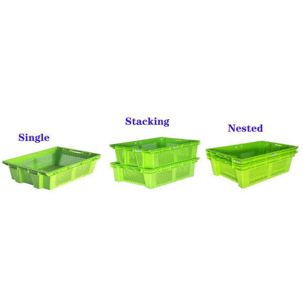Buy Nestable Plastic Crate Stackable Eco-Friendly, Durable Customizable, Space-Saving & Compliant With Global Standards at wholesale prices