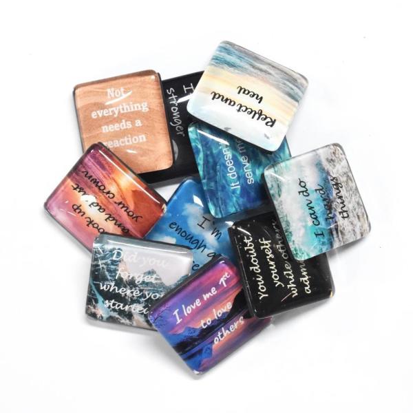 Personalized Diy Glass Magnetic Souvenir Set Multipurpose Durable 29*8.5mm