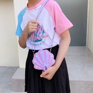 Shell Food Grade Silicone Pencil Box Crossbody Purse Bag HandBag Makeup Bag