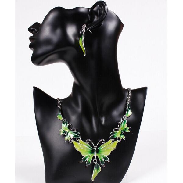 Fashion alloy drip exaggerated clavicle chain necklace Butterfly Short /