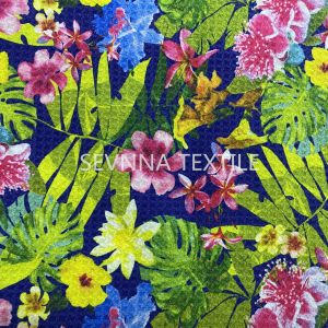Swim Towelling Yoga Print Fabric Recycled Polyester 260GSM
