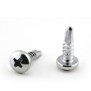 Q195 Pan Head Self Tapping 200mm Coarse Thread Bolt Nickel