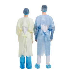 SMMS Disposable CPE Gown , Disposable Plastic Suit Apron neck