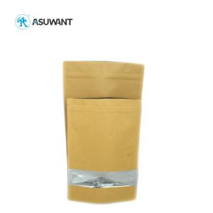 Child Resistant Kraft Zipper Pouch Recycled Brown