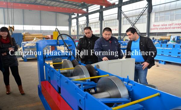 10m / Min Downspout Slip Roll Forming Machine Seamless Valley Gutter Making Machine