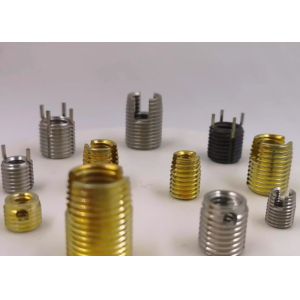 China Gold coating Carbon  steel Wire Thread Insert  and Slotted Customized Anodizing plating M8 M5 on sale