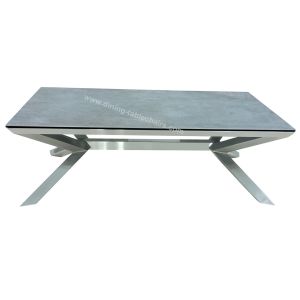 Livingroom Tempered Glass Coffee Table , Rectangle Ceramic Dining Table