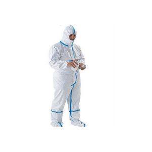 Breathable Disposable Protective Clothing Anti Static With Elastic Hood