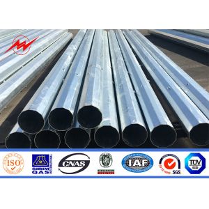 Electricity Bitumen Galvanized Steel Power Pole With Bitumen Surface Treatment