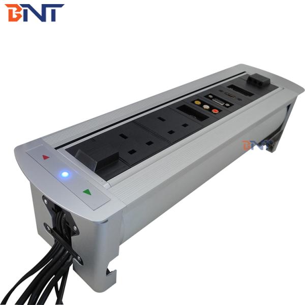 Hidden tabletop electric rotating UK power socket outlet