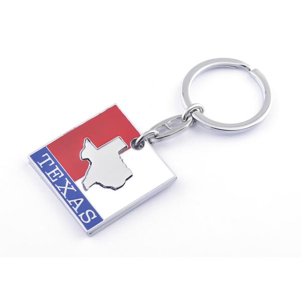 Buy Silk Screen Printing Engraved Metal Keychains Engraved Silver Key Ring at wholesale prices