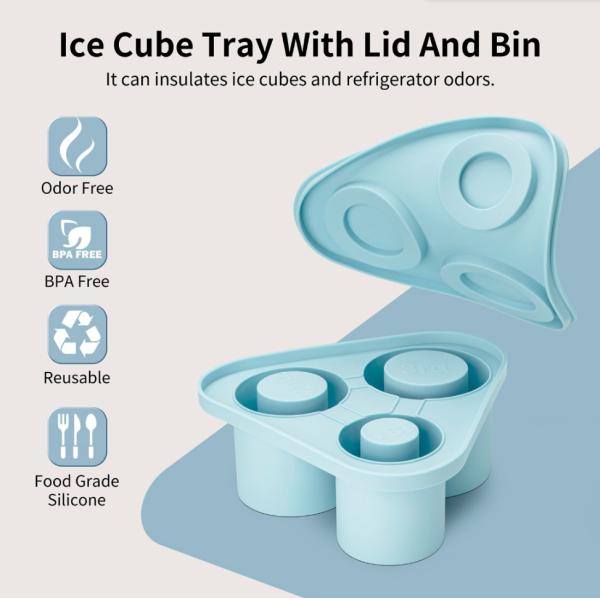 Silicone Mold Ice Cube Tray for Tumbler Cup Kitchen Accessories Bar Ice Cream Makers