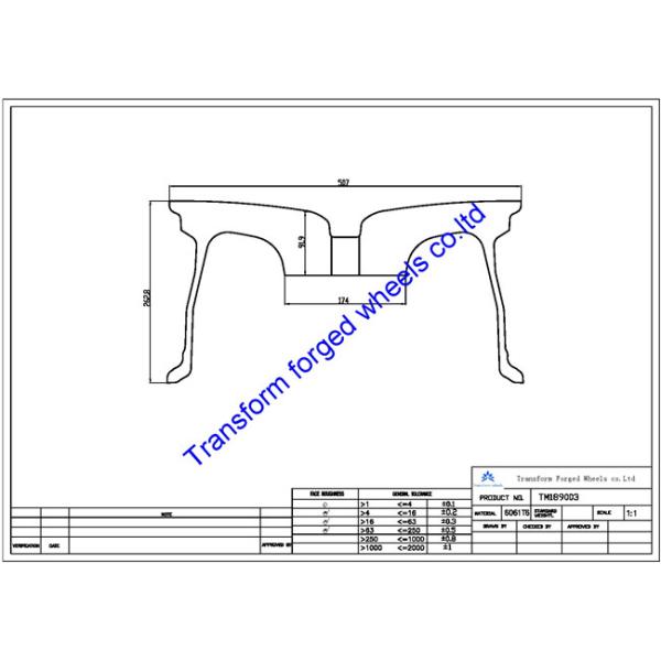 TM189003 18X9 inches forged wheels monoblock wheels blanks Dimple style barrel