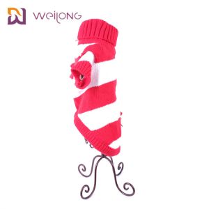 Twisted Warm Turtleneck Cable Knit Puppy Christmas Sweater Embroidered patch