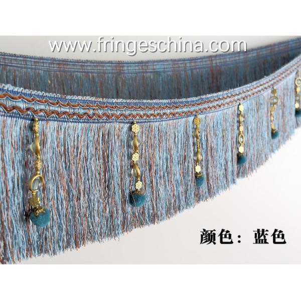 Handmade fashionable chain beads lace tassels fringes for curtain/sofa/pillow