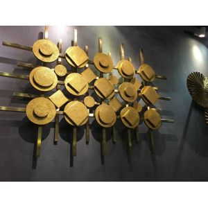 Living Room Modern Metal Wall Sculpture Creative Wall Hanging Statues