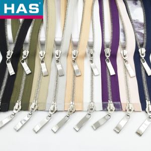 #7 #8 Smooth Two Way Metal Zip Auto Lock Slider Zipper Precise Precise