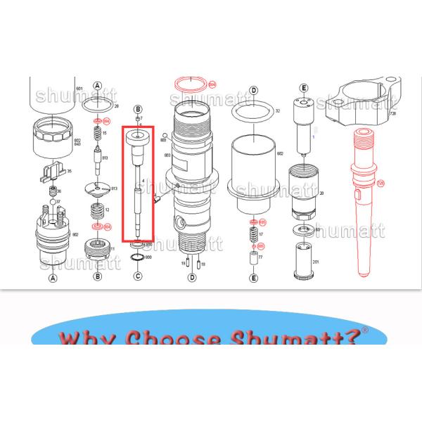 OEM new Shumatt Injector Control Valve Set F00RJ01714 for 0445120050/071/161 injector