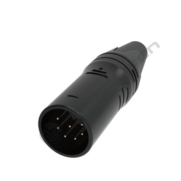Buy Black 7-Pin XLR Audio Video Connectors 7-Pole Female Male Plug Socket for Indoor IP40 Protection at wholesale prices