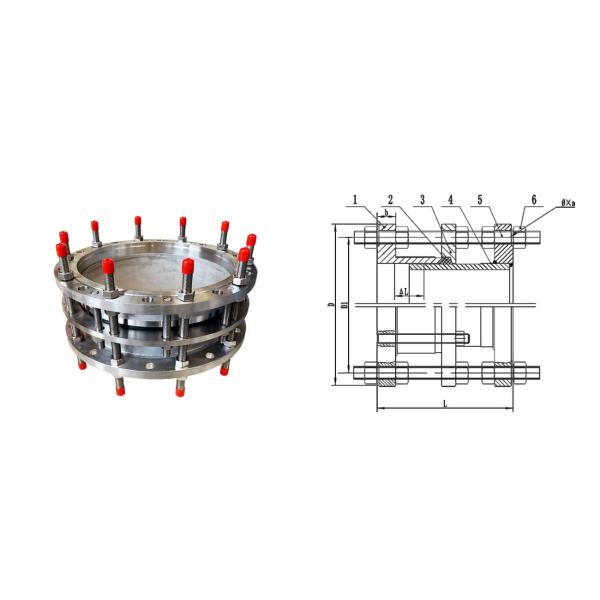 304 316L Stainless Steel Detachable Double Dismantling Flange Force Transmission Joint Half Wire Limited Expansion Joint