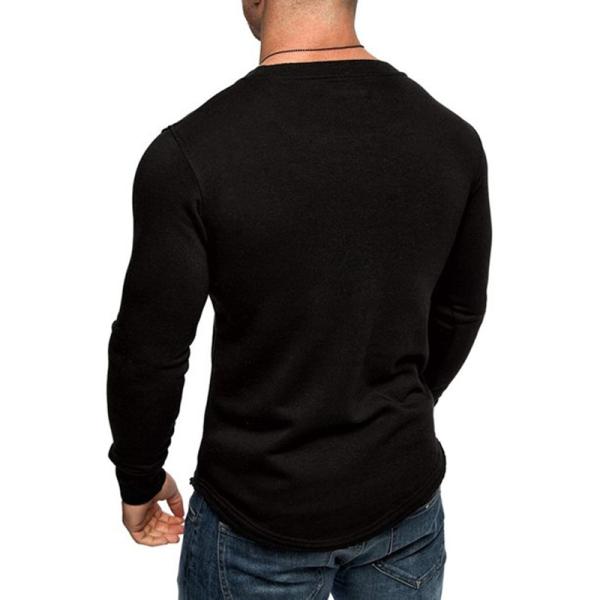 Manufacturer Fashionable Spandex Polyester Long Sleeve Muscle Slim Blank Men T Shirts