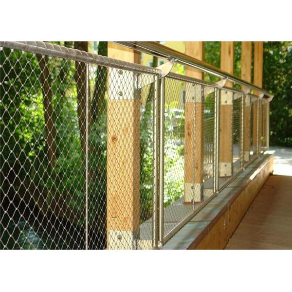 Buy SS304 1.6mm Handrail Wire Rope Mesh  50mm For Safety Decoration Fencing at wholesale prices