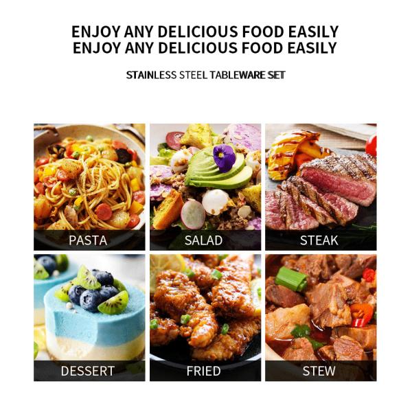 101 Stainless Steel Flatware Sets for Direct Hotel Nordic Spoon Fork Knife Set Gold/Sliver