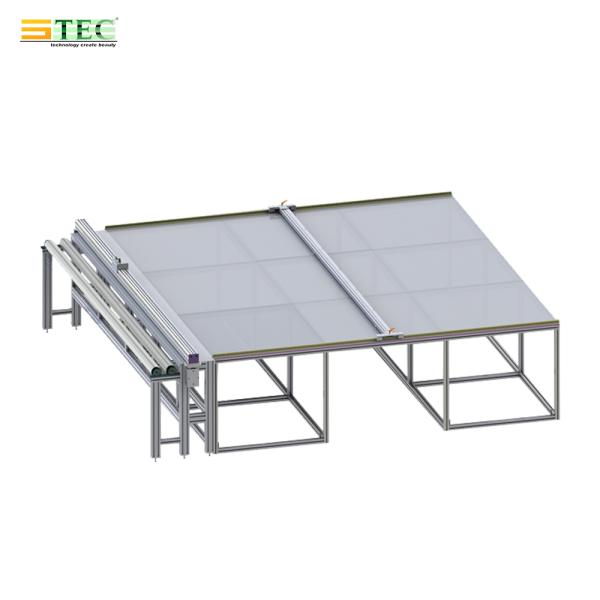 Buy Manual Fabric Roller Blinds and Cutting Table Machine for Sunscreen / Blackout / Zebra Roller Blind Fabric at wholesale prices