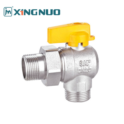 Male Threaded 1/2 Inch Brass Gas Ball Valve Nickel Plated 3/4 Inch