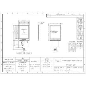 Polcd TFT 2.4 inch Spi interface LCD 240*320 RGB Color Touch Screen ST7789V