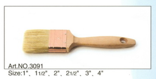 Wooden handle pure natural bristle Chinese bristle synthetic mix paint brush No.3091