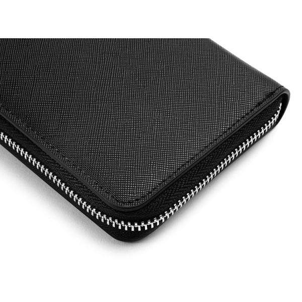 Multi-Function Clutch Budget Long Zipper Wallet with Cross Pattern and PU Leather