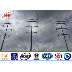 Durable Q235 Conoid Galvanized Steel Transmission Poles For Electricity