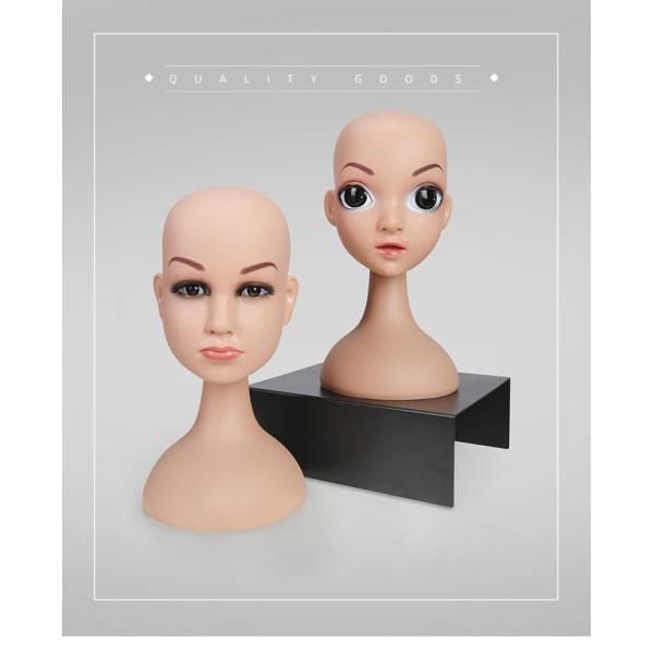 Makeup face realistic Female Mannequin Head Bust Mannequin Head For Wigs Display