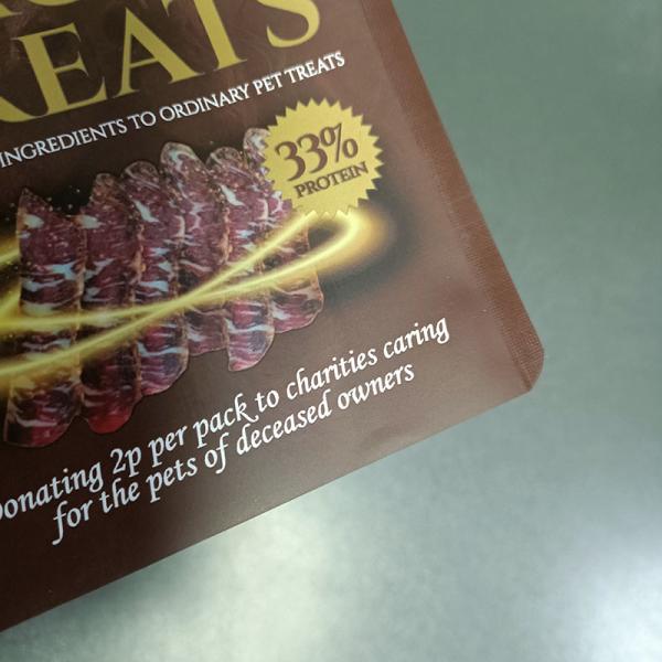 1.5kg Beef Pet Food Gusset Packaging Bag with Zipper and PET PA Aluminum Foil CPP Material