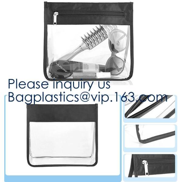 Waterproof Matte Sliding Zipper Pvc Eva Bag With Logo Printing,Eco-friendly Heat Seal Frosted EVA Cosmetic Bags With Sna
