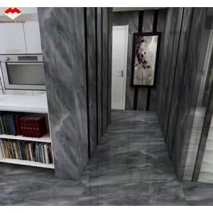 Popular Space Grey Marble Big Slab for Modern Light Gray Stairs in House and