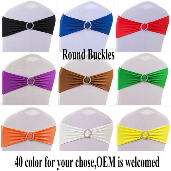 Coloured Spandex Sash Universal Lycra Chair Sash For Wedding party Decoration Lycra Band Bow Tie Band