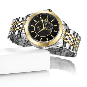 Waterproof Copper Dial Quartz Stainless Steel Watch Luminous Men Mechanical