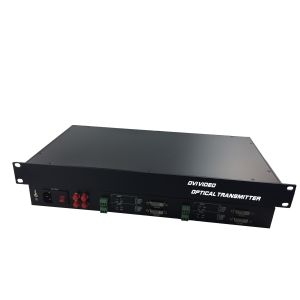 Quality Rack 1080P/60Hz 4 core 4channel 4 data 4audio Lossless Dvi video fiber converter Transceiver Receiver for sale