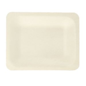 Biodegradable Rectangular Disposable Wooden Plates tableware 200×125×20mm