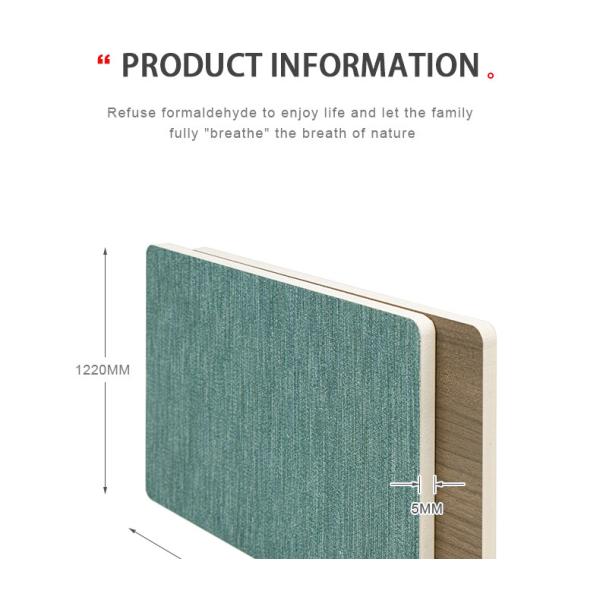 Interiors Homes 8mm Bamboo Charcoal Waterproof Fabric PVC Wall Panel