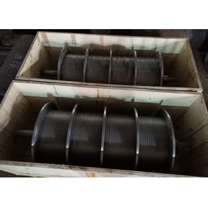 Quadruple Carbon Steel Grooved Winch Drum With Shaft