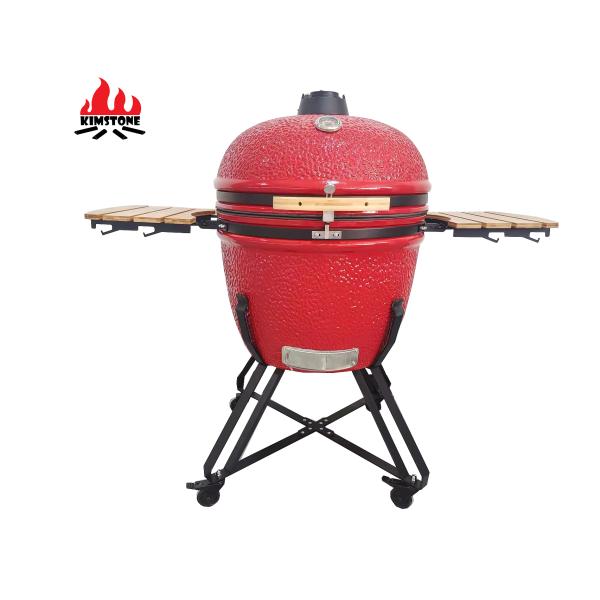 KIMSTONE 28inch Kamado Grill Outdoor Kitchen Midium China Keramik Kamado and Pizza Oven Forno Charcoal Barbecue Grill Parrillera