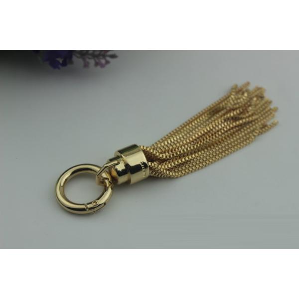 High quality modern design tassel custom zinc alloy gunmetal colors 115 mm length metal tassel with metal cap