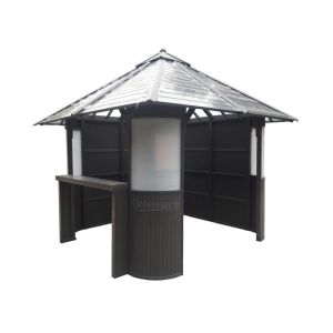 Duty PS Materials Spa Gazebo Burn Resistance Outdoor Brown Luxurious Strong