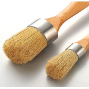 2PCS Chalk Paint Brush Set Round For Furniture Stencils