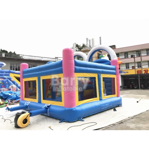 0.55mm PVC Commercial Inflatable Bouncer , Elephant Space Moonwalk For Home