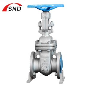 Sanitary Stainless Steel CF8 304 Gate Valve with Flanged Connection and 18
