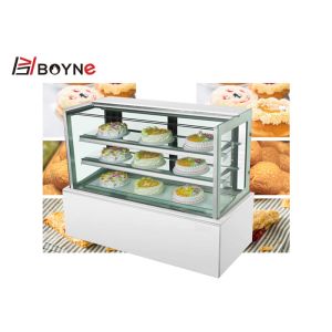 Three Layer Marble Base Cake Showcase Chiller For Restaurant